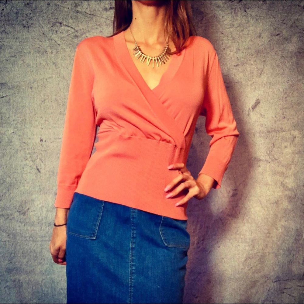 Beautiful Light Pink Talbots Wrap Blouse❤️